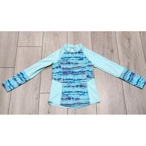 REI Size 6-7 XS Girls UPF Rash Guard Beach Outdoors Long Sleeve‎ Swim Shirt Blue
